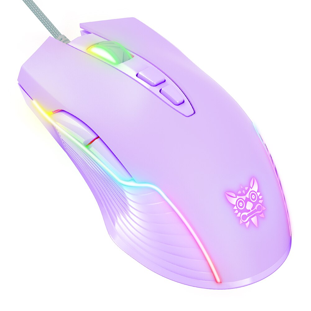 Wired USB Gaming Mouse Pink Mute RGB Gamer 6 Buttons Mice Optical Office Computer Mouse For Desktop Laptop Ergonomic Game Mouse: 03