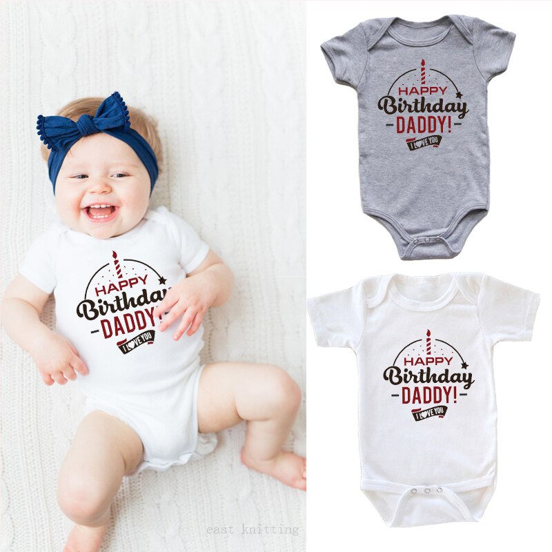 Gelukkige Verjaardag Daddy Baby Onesie Grappige Grafische Gedrukt Body Baby Groeien Voor Baby Peuter Jongens Meisjes