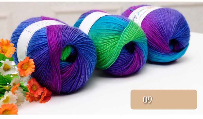 100 g/stk afrikaanse kant stof garen diy linten voor ambachten fancy wol garen hand breien: 9