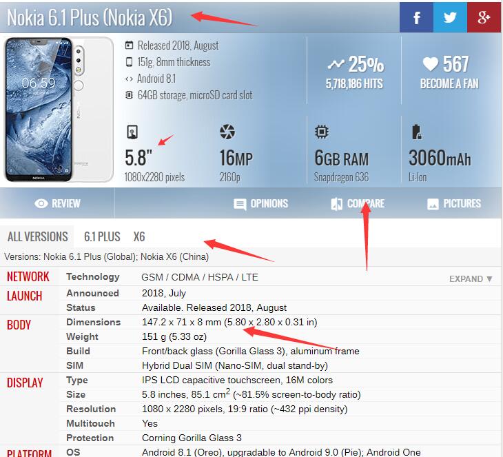 Panel de pantalla táctil para Nokia 6,1 Plus reemplazo de lentes de vidrio Reparación de piezas de repuesto