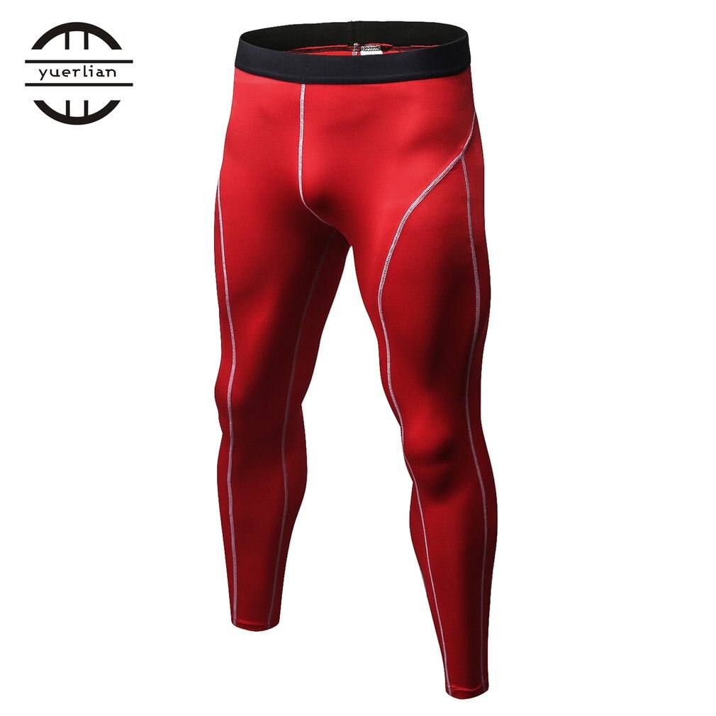 Men Compression Pants Tights Solid Color Sports Bodybuilding Mans Trousers Quick Drying Running Skinny Leggings