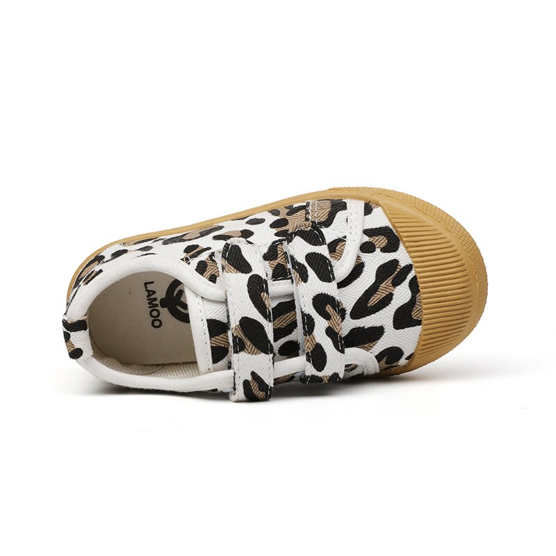 Peuters Kids Casual Schoenen Jongens Meisjes Zachte Mode Canvas Schoenen Voor Kinderen 1-7 Jr Maat 21-30 effen Witte Kleur Leopard Prints