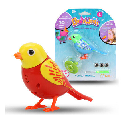 [Funny] Electric Sing song bird Singing Sound Birds Pet sing Solo or in a Choir Intelligent music bird toys kids baby girl