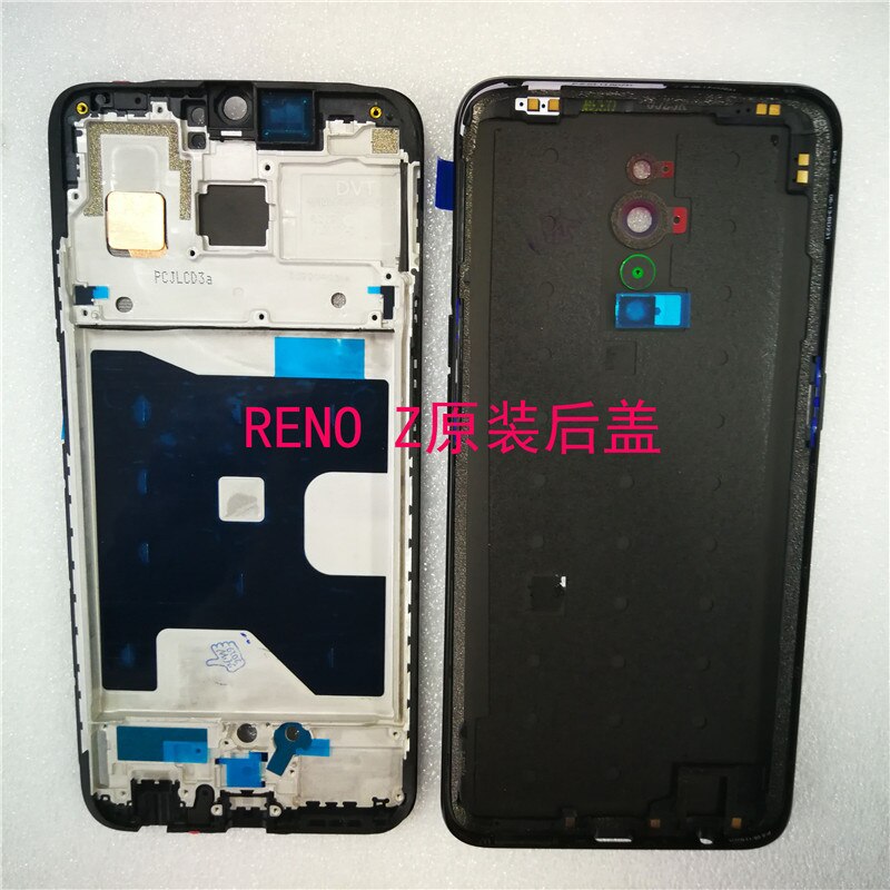 Original novo quadro frontal de vidro porta da bateria volta capa habitação para oppo reno z