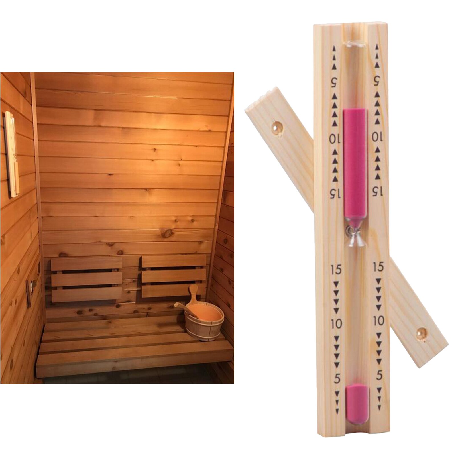 15 minutes Wooden Sauna Hourglass Sand Timer Clock 15 Minutes Timing