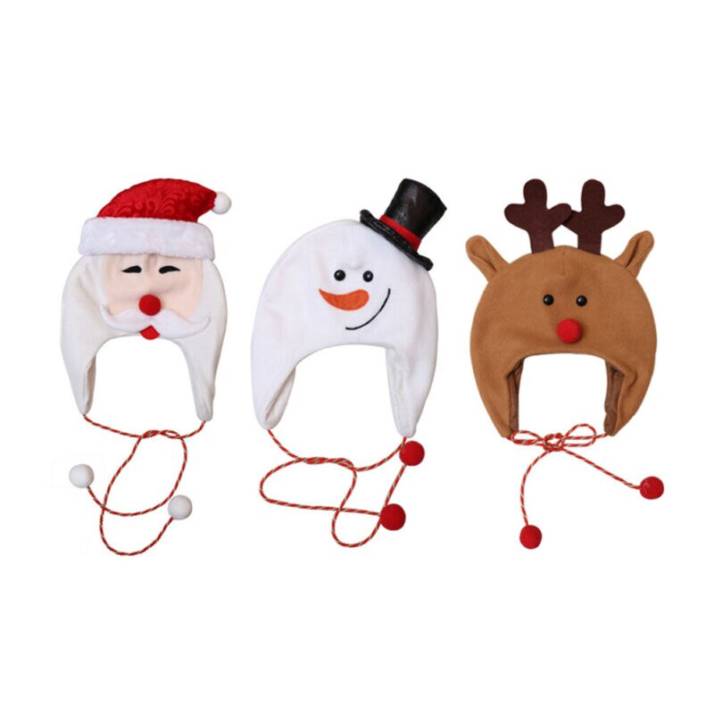 Casquette de noël unisexe bébé | Chapeau de père noël de famille, rouge et blanc, en peluche, pour fête de noël, Costume, , bricolage