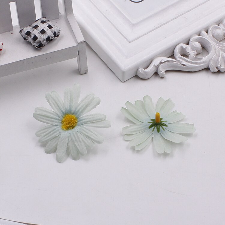 Cabeça de flor artificial de 6cm, cabeça de flor artificial diy, wreath, corpete de noiva, natal, dia das bruxas, decoração de caixa de presente de casamento, arco de casamento com 10 peças flores: LIGHT BLUE