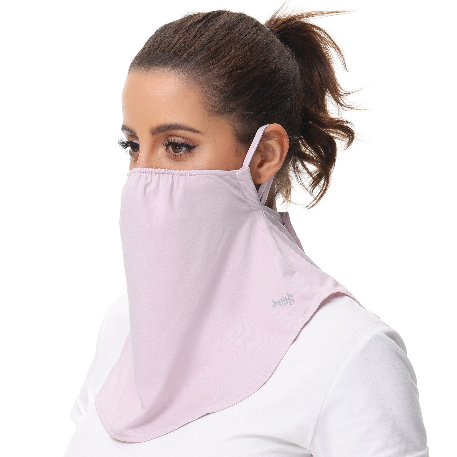 Bassdash UPF 50+ UV Men Women Face Neck Sunshade with Adjustable Earloops Sun Protection Neck Gaiter: Mauve
