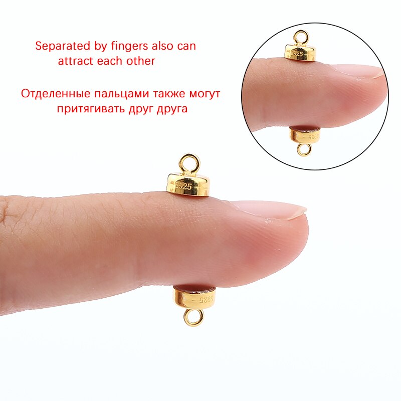 5.7X10Mm 925 Sterling Zilveren Magnetische Sluitingen Liefhebbers Magnetische Sluitingen Voor Armbanden Zilveren Gesp Sluitingen Voor Sieraden Maken diy