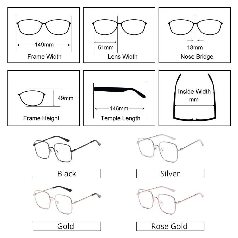 Ralferty Big Square Glasses Frame Women Optical Brand Eyeglasses Frames For Woman Prescription Glasses W9091