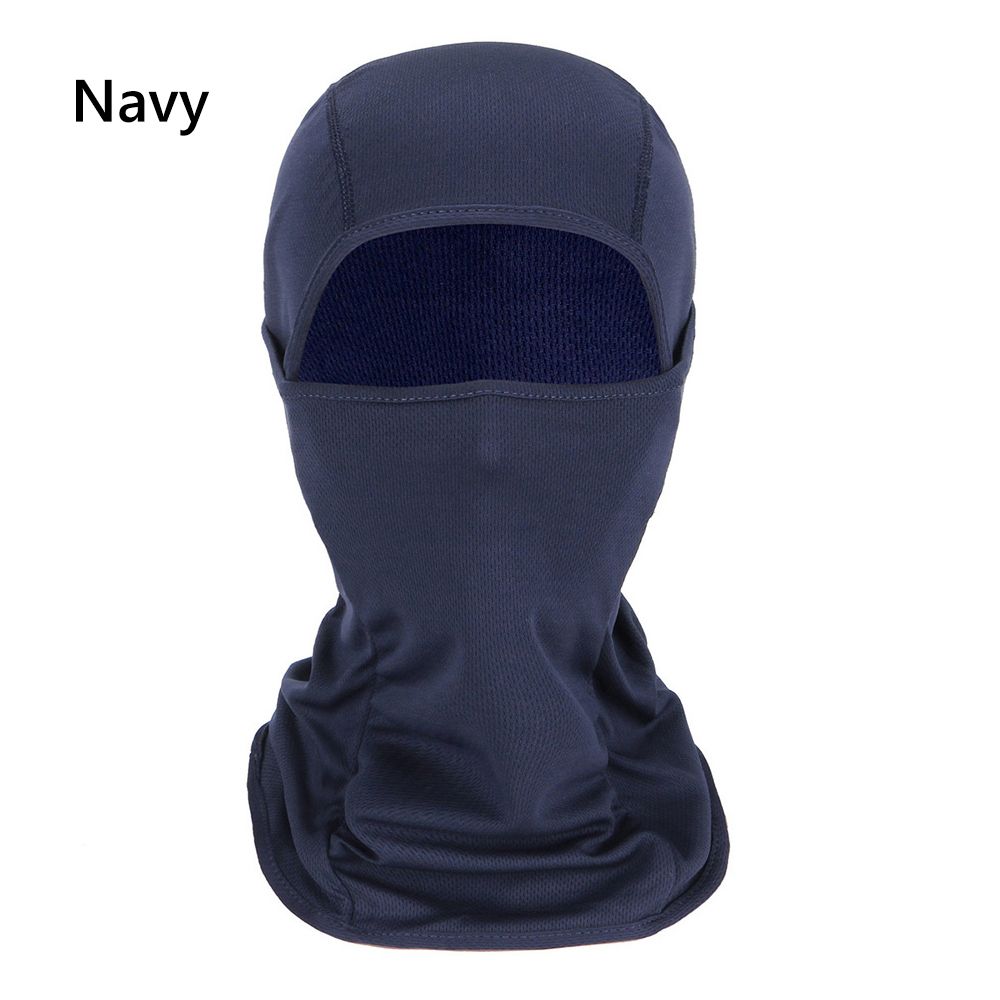 Cagoule respirante anti-poussière pour moto, cagoule de Protection solaire UV: Navy
