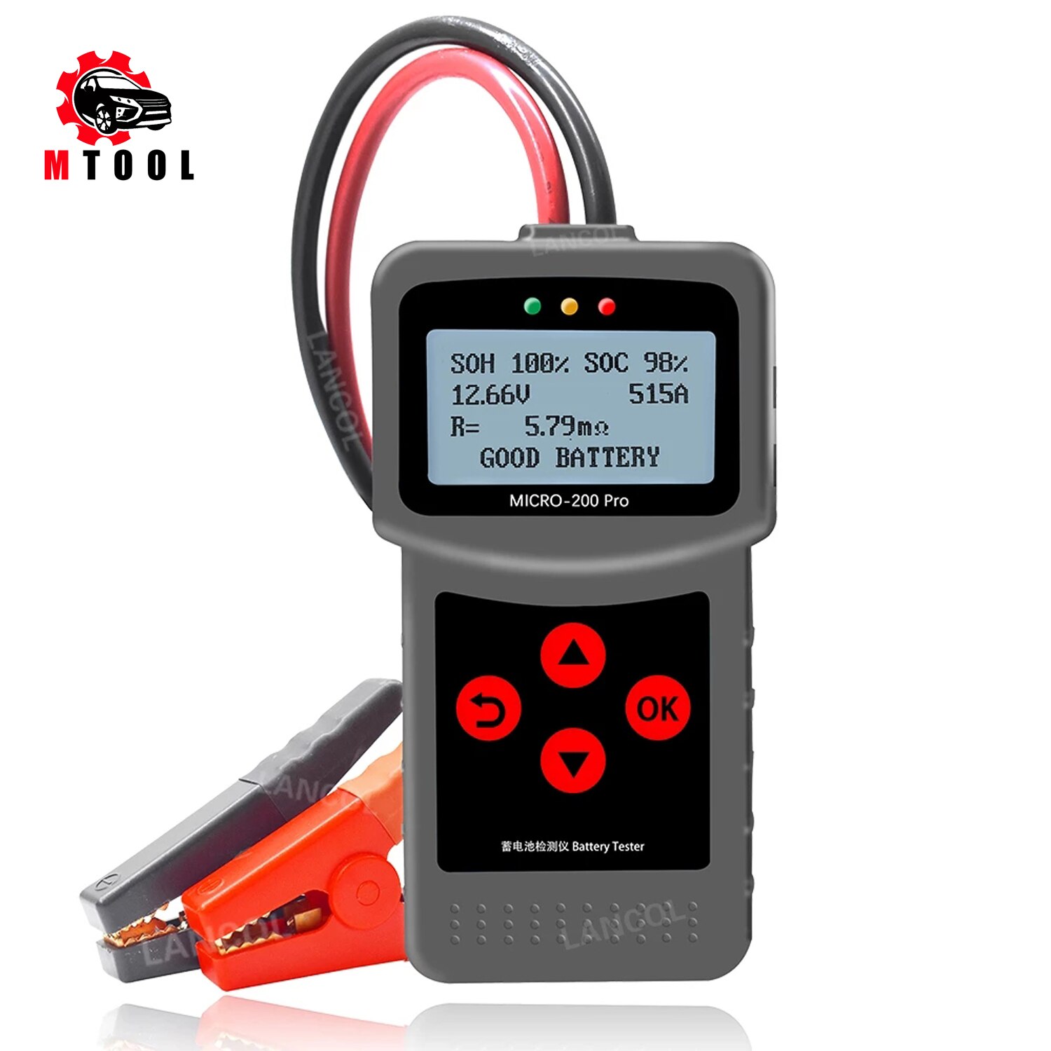 Herramientas de diagnóstico automotriz Mciro200Pro, probador de batería de 12V, buena herramienta de diagnóstico de fábrica para probador de vida de la batería