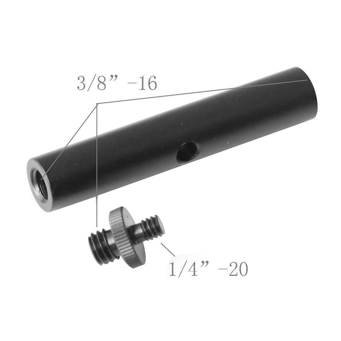 Photography Kit 15mm Rod Male 1/4 Thread to Female 3/8 Mount Connecting Screw Rod Long 80mm for 5D2 5D3 DSLR Camera Rods System