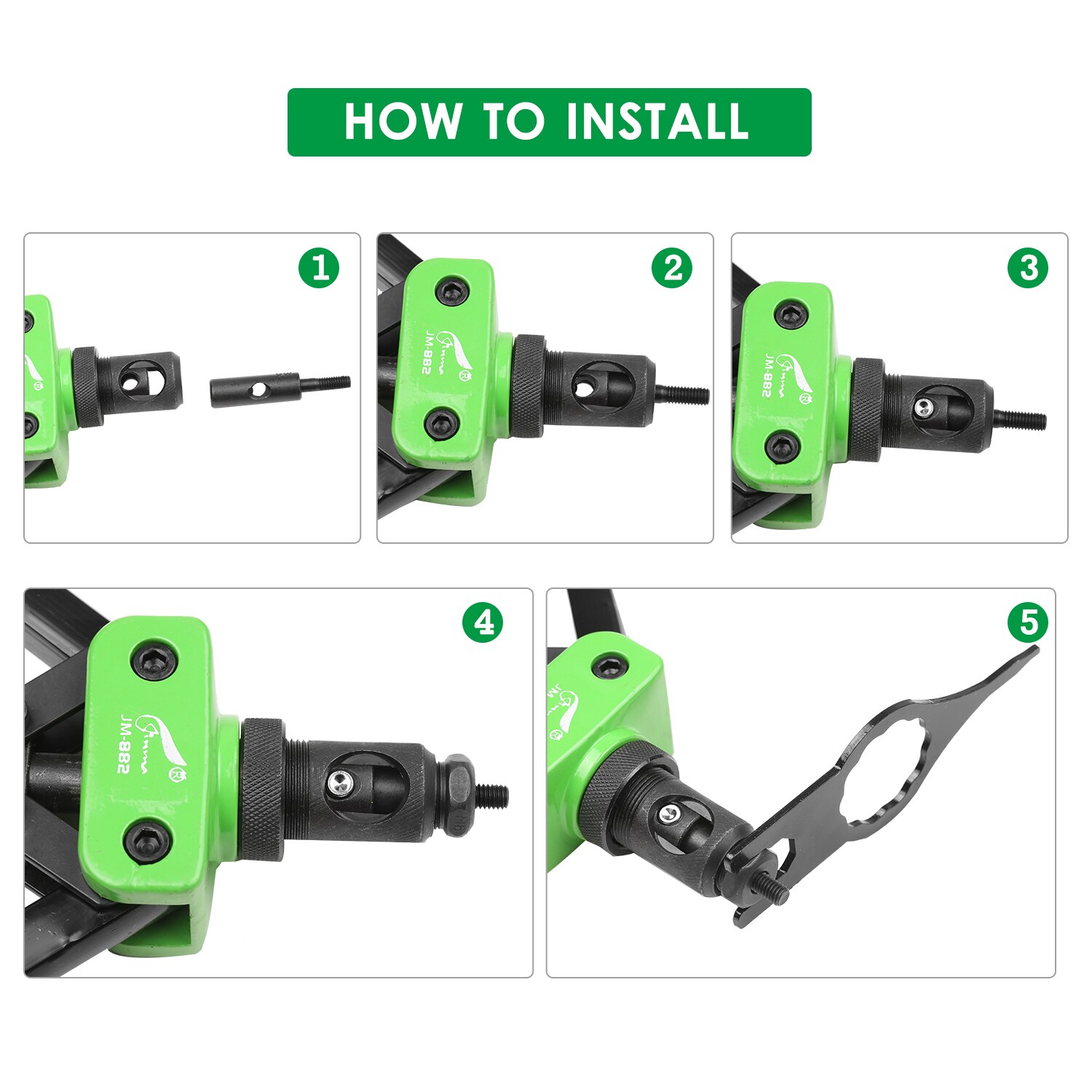 Hand Rivet Nut Tool Riveting Tool Rivet Nut Setter with 6 Metric Mandrels of M3/M4/M5/M6/M8/M10 and Molded Carrying Case