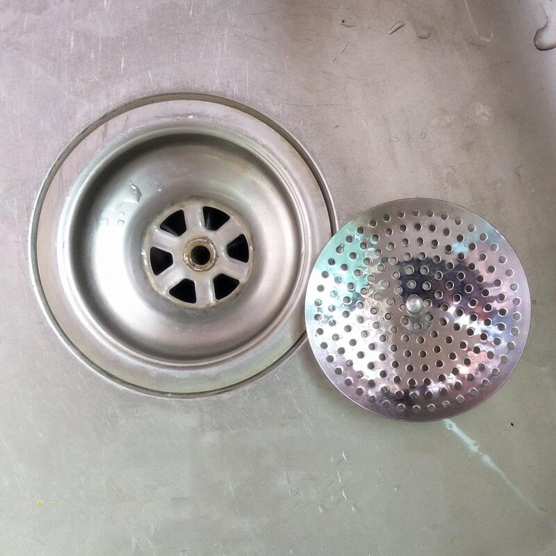 Colador del fregadero de acero inoxidable, cubierta de drenaje de suelo antibloqueo, desecho de pelo, alcantarillado, filtro de fregadero, accesorios de cocina