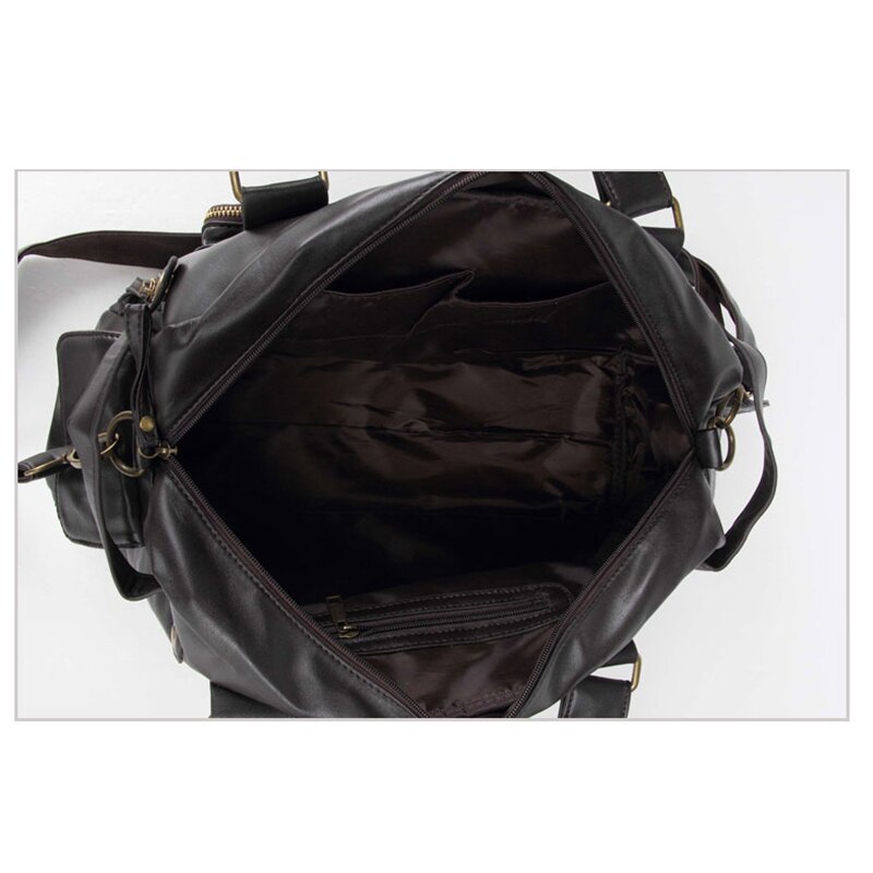 Pu læder gymnastiktasker til mænd kvinder fitness træning skulder sport taske herre gymnastik håndtaske rejse crossbody taske  xa672wd
