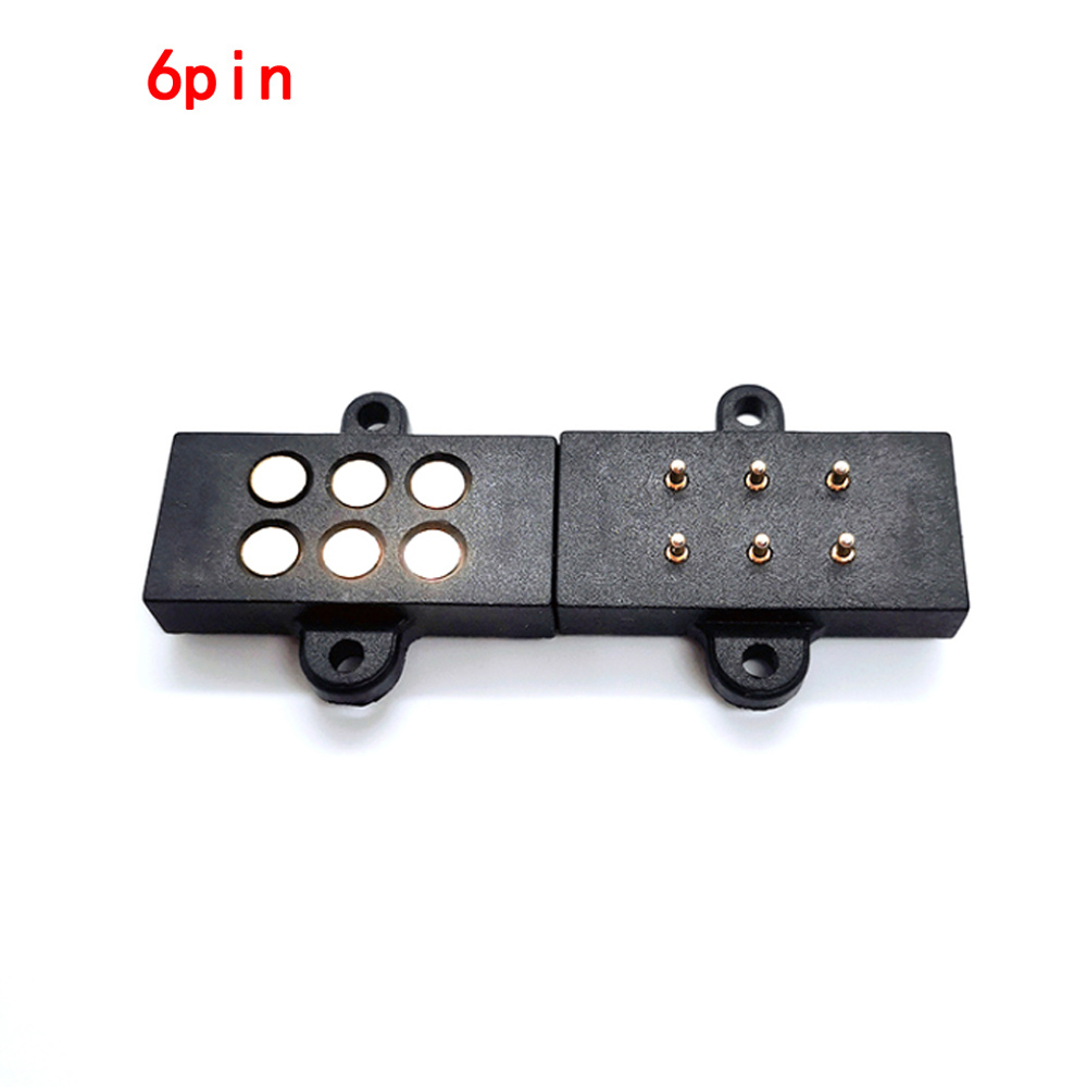 3set 6P Magnetic Pogo Pin Connector 6 Positions Pitch 2.2mm 3A Spring Loaded Header Contact for Charge Data Transfer cable Probe