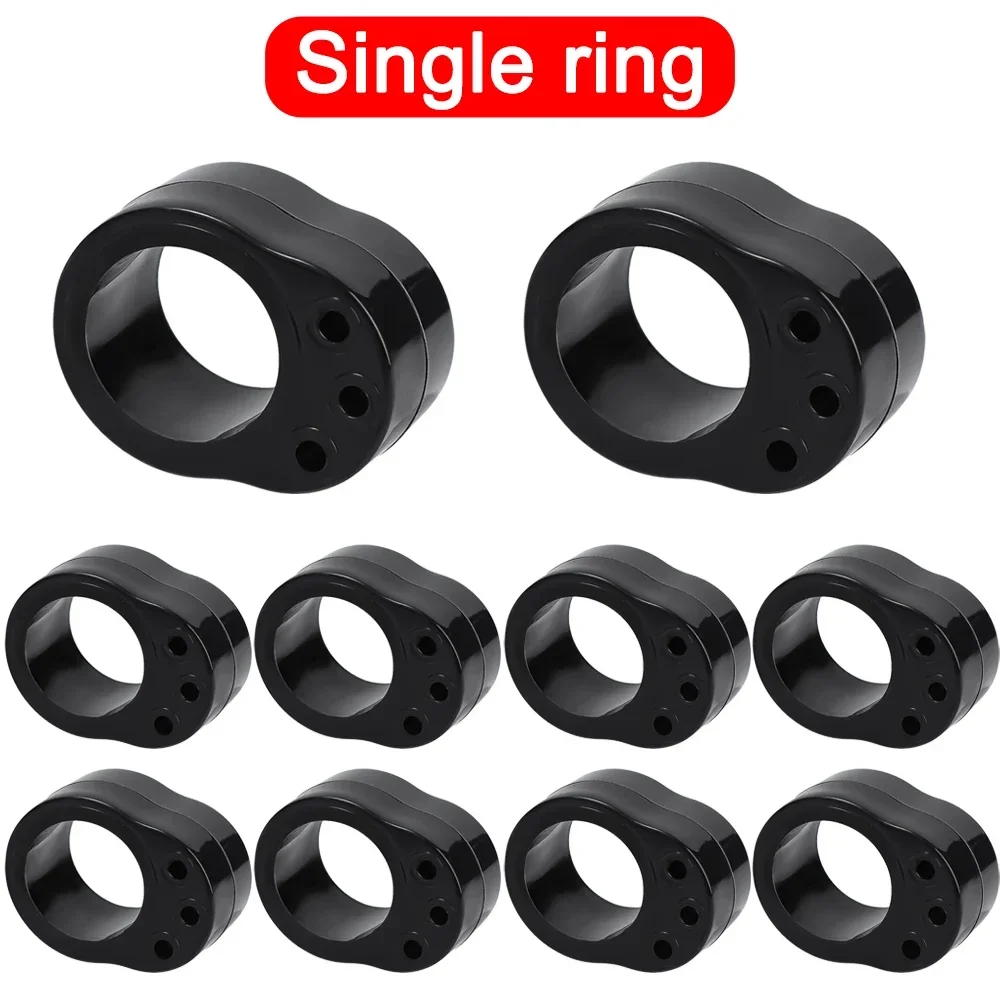 20/1Stck Türgriff Stopper Silikon Puffer Zauberstab Schutz Tür Knopf Stoßstange Möbel Geschützt Absturz Pads Anti-kollision Ringe: XS / Schwarz