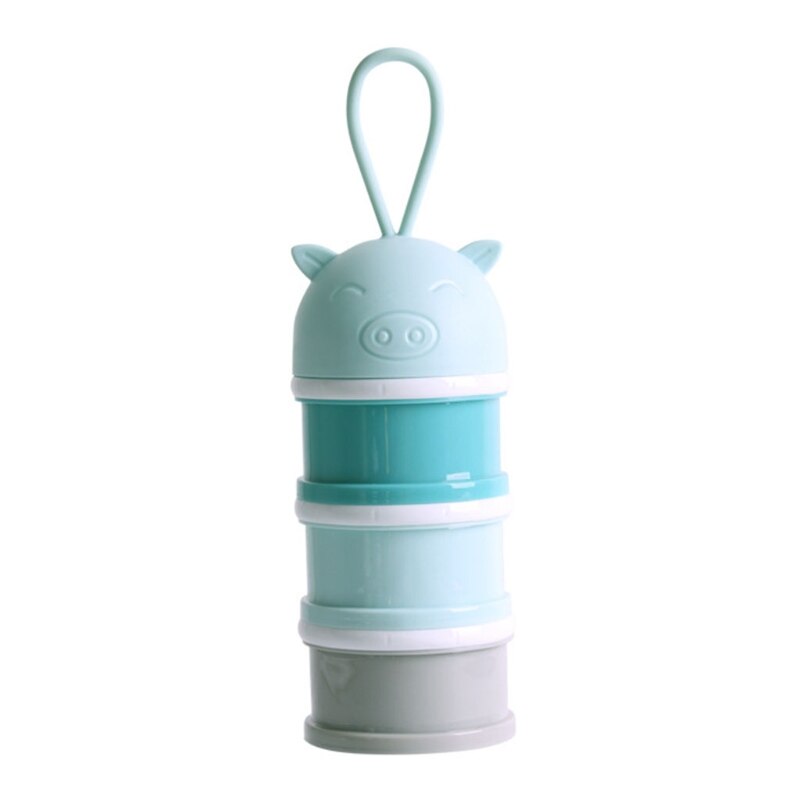 SHEIN 1 Set Of 4 Small Jars Baby Formula Dispense (Green) main image 1