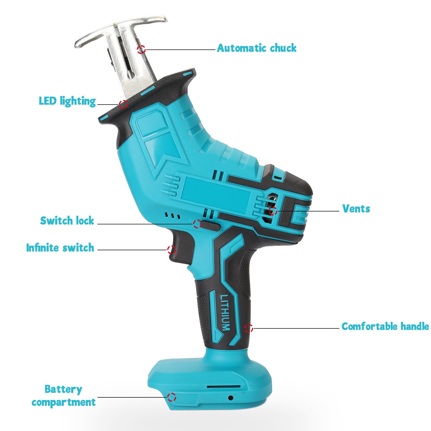 Reciprocating Saws Outdoor Saber Saw Portable Cordless Electric Power Tools Multifunctional Rechargeable Saw