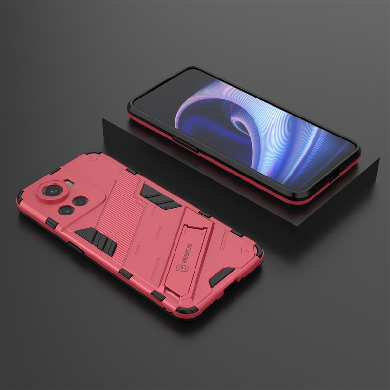 For OnePlus Ace 5G Case Car Magnet Shockproof Armor Protective Back Cover For One Plus 10R 10 R 5G Stand Holder Phone Cases: aluminum / Gold