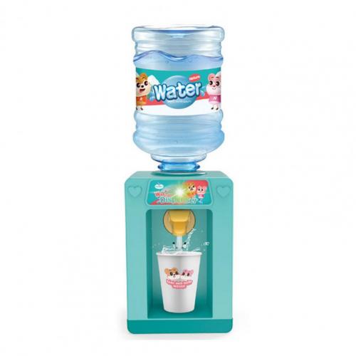 Mini simpatico distributore di acqua per bevande di simulazione con suono leggero i bambini giocano a giocattoli regalo: Blu