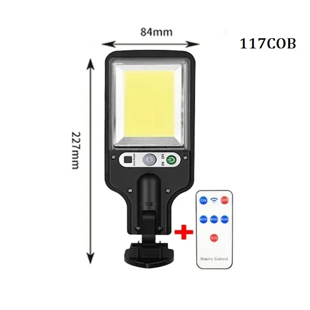 1~6PCS 72/108/117COB LED Solar Street Lamp Cob Solar Lights Outdoor PIR Motion Detector Light Solar Powered Lantern For Carden: ROSE / 0-5W