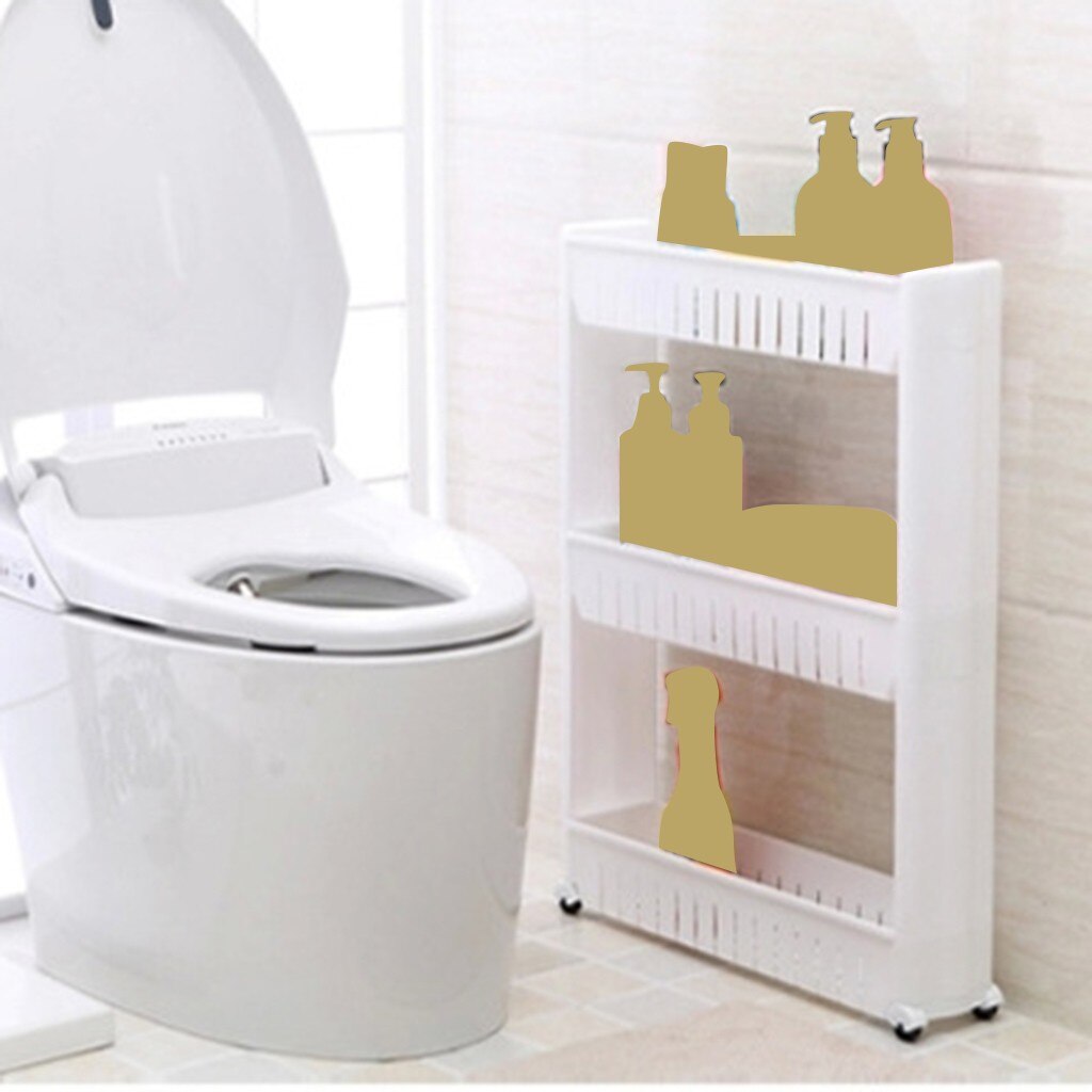 Kitchen Storage Rack For Goods Plastic Clip Rack Storage Rack Refrigerator Kitchen Gaps Rack Bathroom Rack #YL10