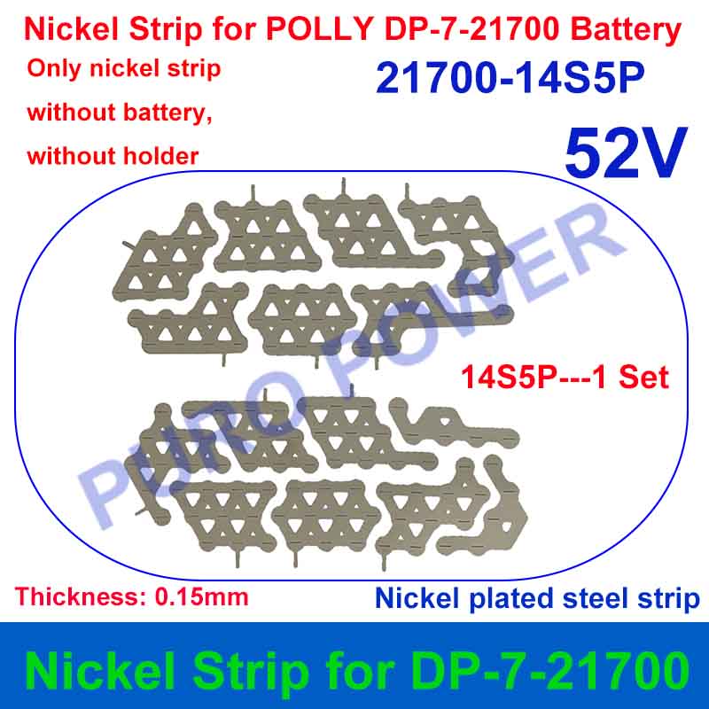 Nickel Strip For Polly DP Battery 36V 48V 52V 10S 13S 14S Thickness 0.15mm for DIY DP-6 DP-9 DP-2170-5C E-Bike Battery Pack: Navy Blue