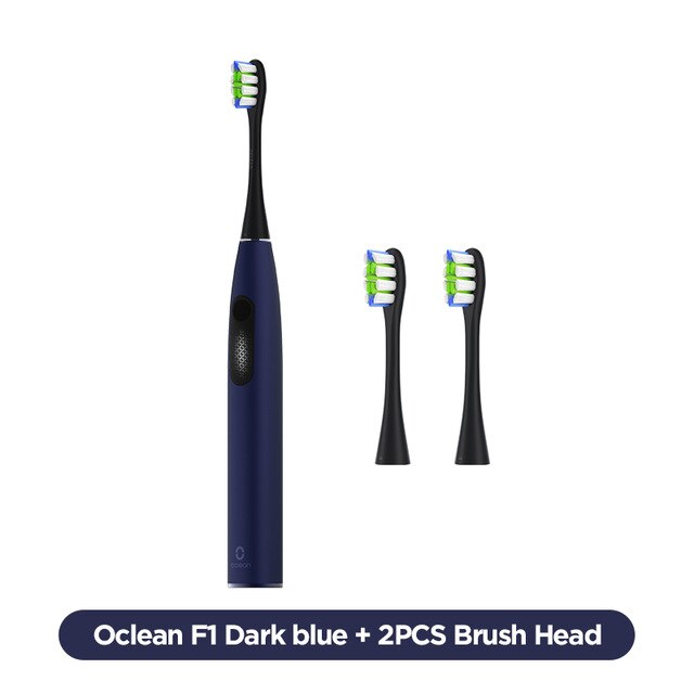 Oclean F1 Sonic Elektrische Tandenborstel IPX7 Waterdichte Smart Snel Opladen 3 Modi Voor Volwassen: D blue n 2PCS head