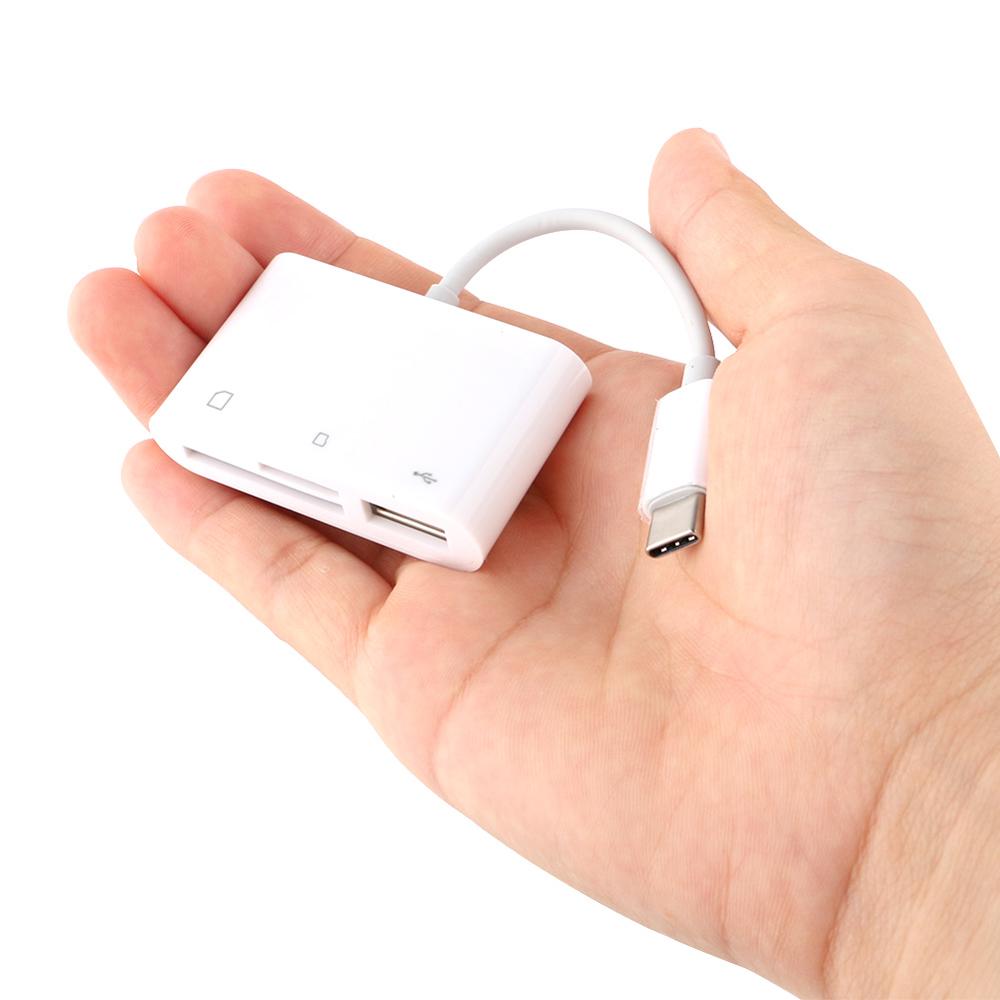 3in1 Card Reader Adapter USB C USB-C to USB SD/TF Camera Card Reader Adapter for iPad Pro Samsung Galaxy S9/S8 Huawei P20Pro ect