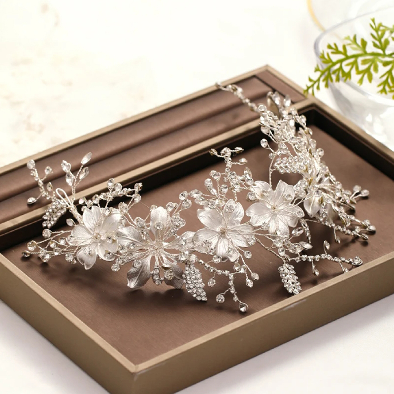 Diademas de cristal transparente de lujo para mujer, enredadera para el cabello nupcial, accesorios de joyas para el cabello de boda, tocado de novia, coronas,