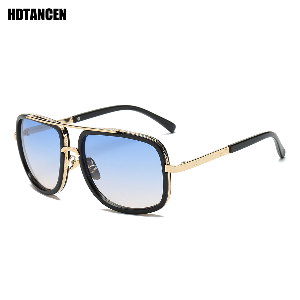 HDTANCEN Big Frame Sunglasses Men Square Glasses for Women Retro Sun Glasses Vintage