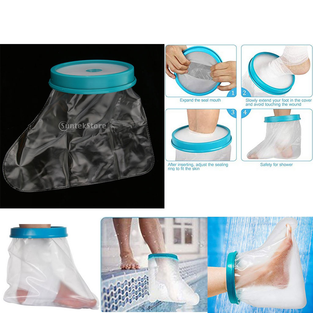 Genanvendeligt vandtæt fodstøbt cover sårbandagebeskytter til brusebadeværelse børn børn patienter