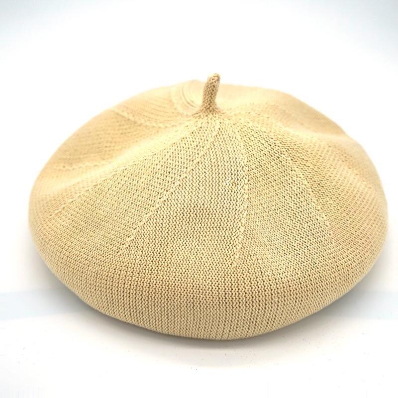 100%  bomulds justerbar kvinder hat baret hat forår og sommer græskar klovn pige retro baret bønne hat: 1