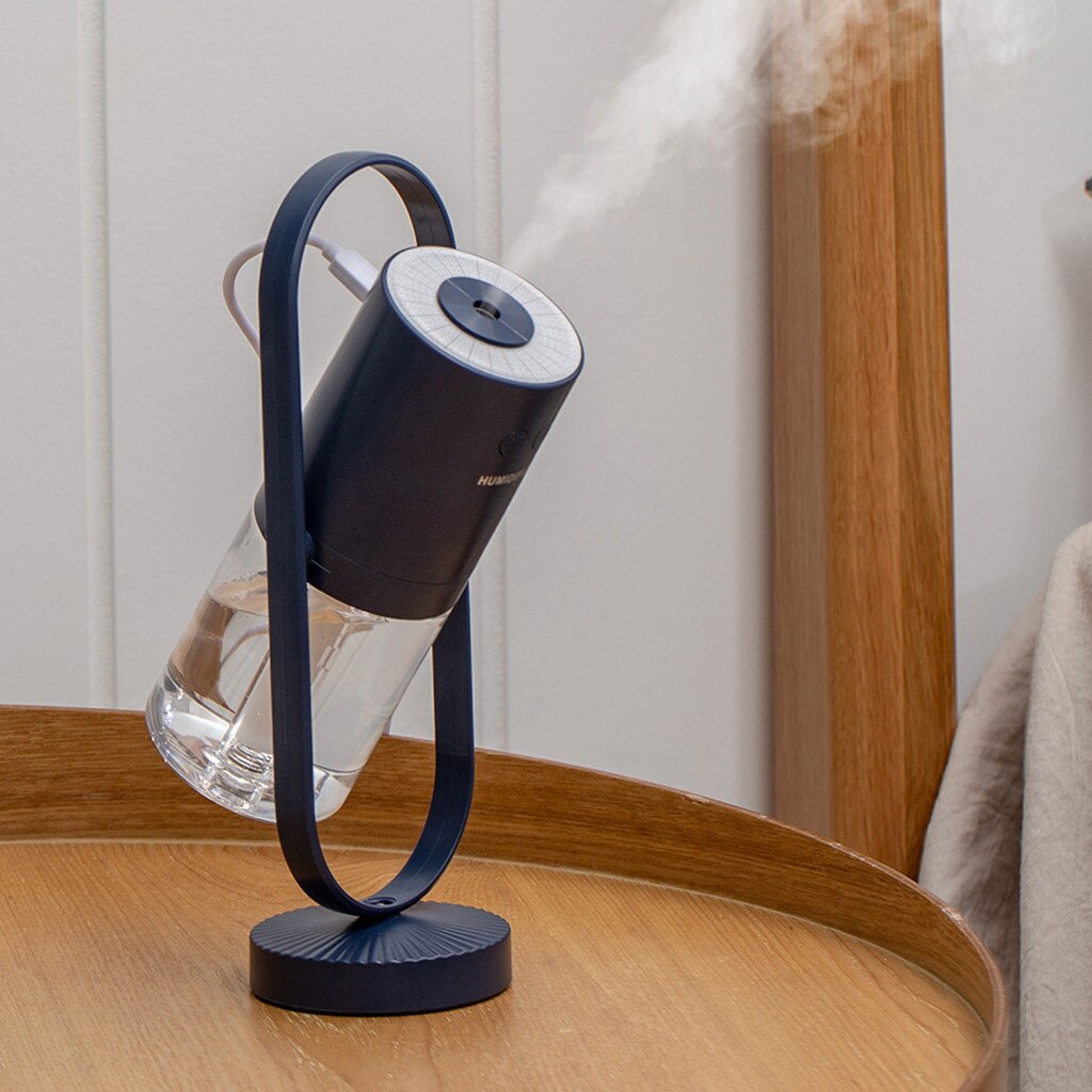 360 Degrees Usb Air Humidifier Purifier Aroma Diffuser Steam Led Colorlamp Ultrasonic Aromatherapy Car Home Diffuser Mist Make: Black