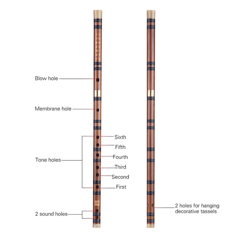 Starway håndlaget tre bambus fløyteinstrument dizi tradisjonell kinesisk musikkfløyteinstrument key of cdgef