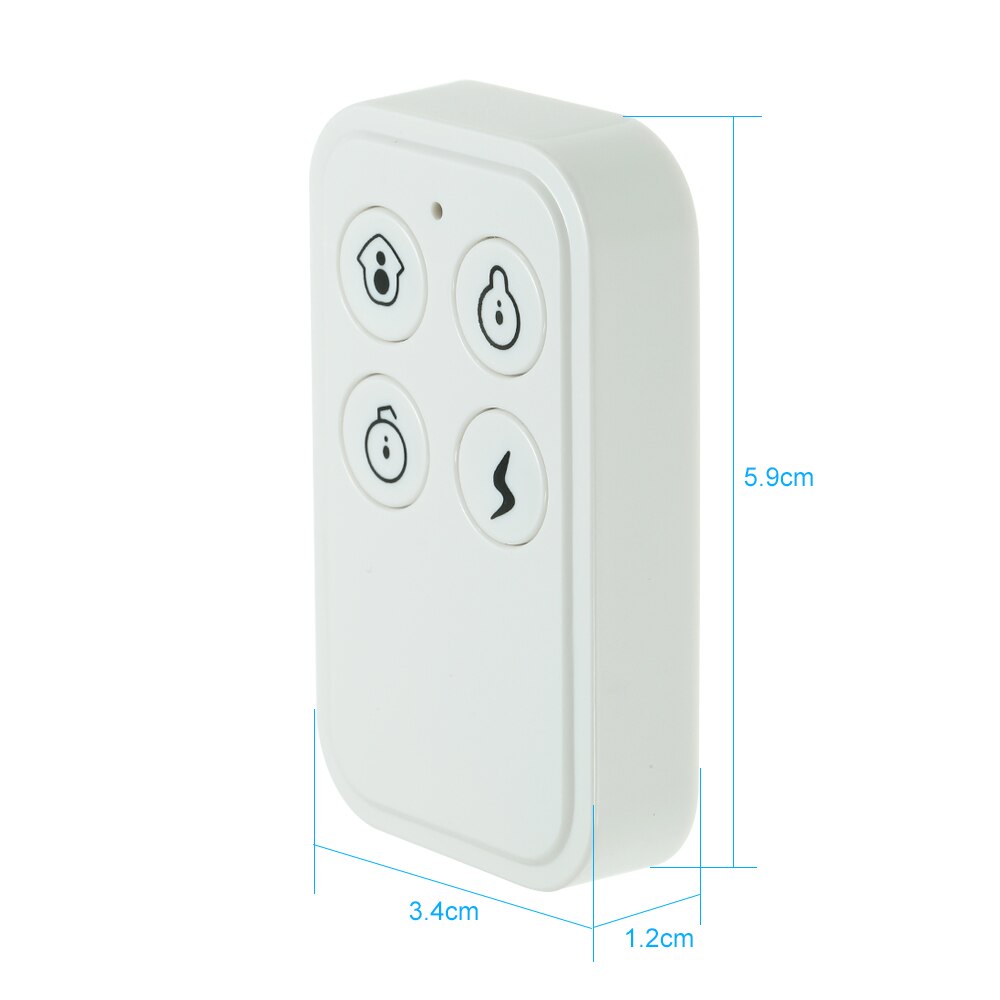 5 Pcs White 433MHz Wireless Remote Controller for Alarm System