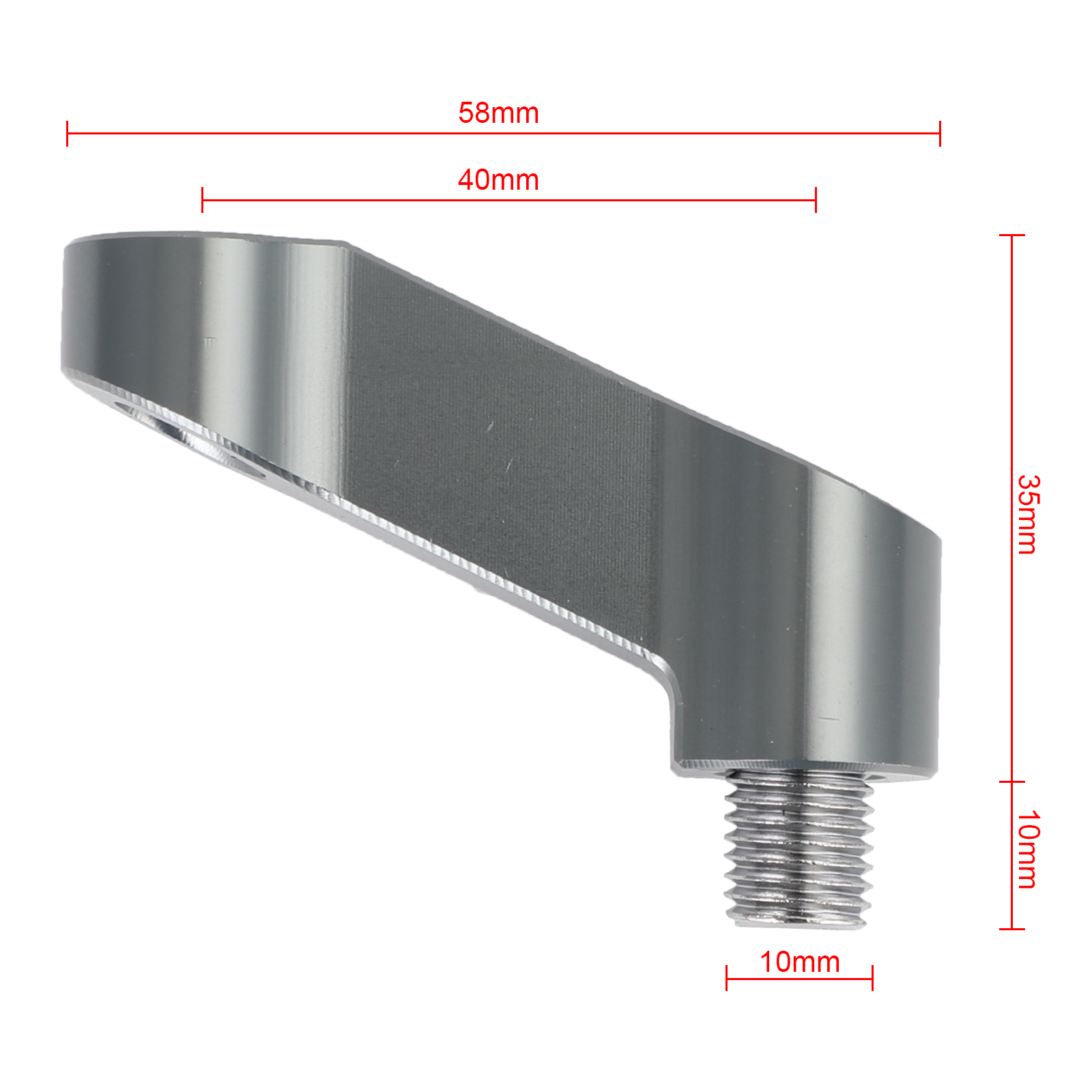 Areyourshop Mirror Stem Extension/Extender 10mm titanio per Yamaha XTZ700 Tenere 700 19-21 parti del motore