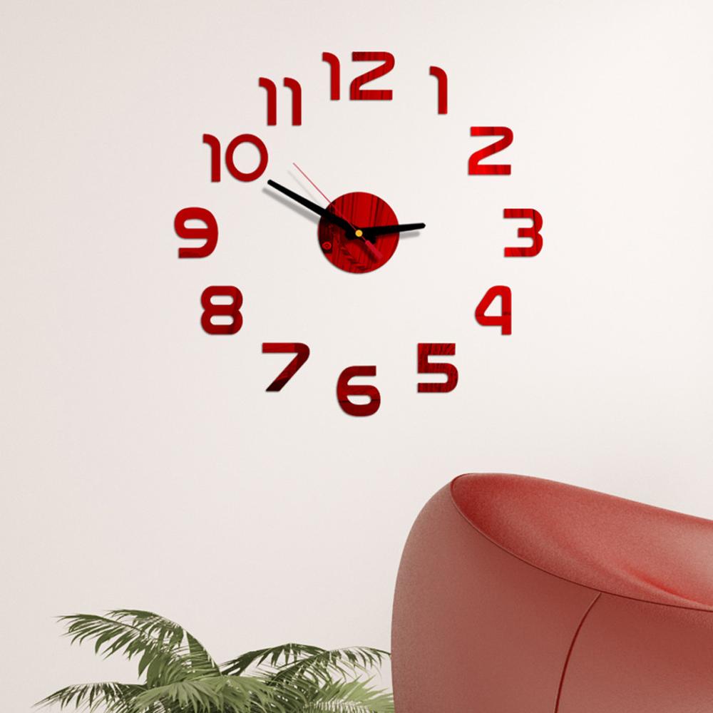 Acrylic Modern Diy Wall Clock Watch Wall Clocks Horloge 3d Diy Acrylic Mirror Surface Sticker Home Office Decor Living Room &jw