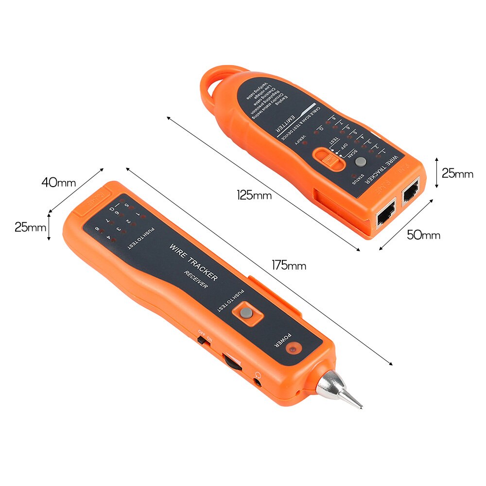 XQ-350 Multifunction Wire Tracking Meter Ethernet LAN Network RJ45 RJ11 Line Finder for Network Maintenance/Telephone Line Test