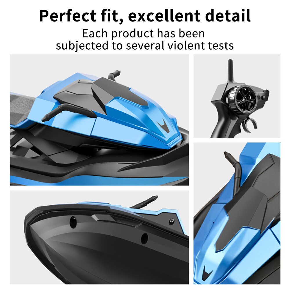 Barco teledirigido de 2,4 Ghz para niños, barco de carreras con Control remoto, motocicleta de doble Motor, vehículo de dos velocidades, juguete al aire libre, para niños