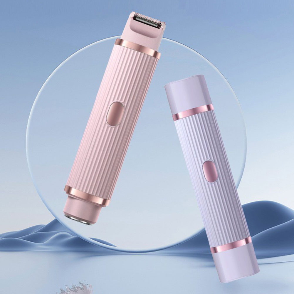 2in1 Electric Razors for Women Bikini Trimmer Facial Mustache Shavers for Ladies Body Underarms Legs Portable Painless Epilator