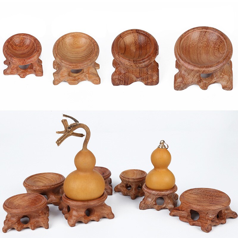 Wood Display Stand Base For Crystal Ball Sphere Home Office Desktop Decoration FQ-ing