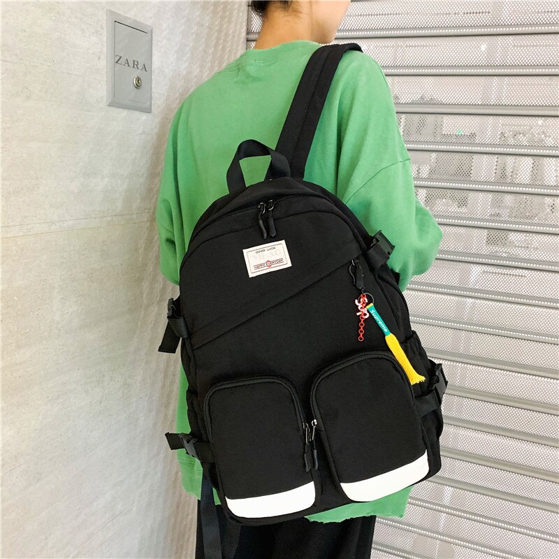 HOCODO Multi Tasche Frauen Rucksack unisex Schüler Bookbag Wasserdichte Nylon Große Kapazität Reise Rucksack Weibliche Schul