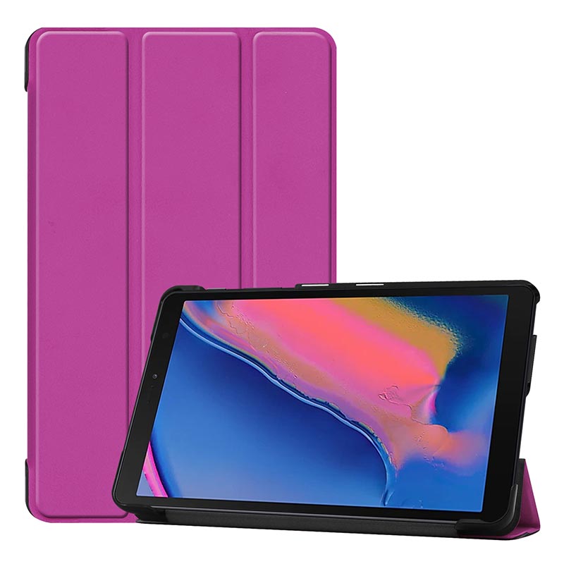 Case For Samsung Galaxy Tab A 8.0 inch S Pen Ultra Slim Leather Magnetic Stand Cover For Galaxy Tab SM-P200 SM-P205 Funda: Purple