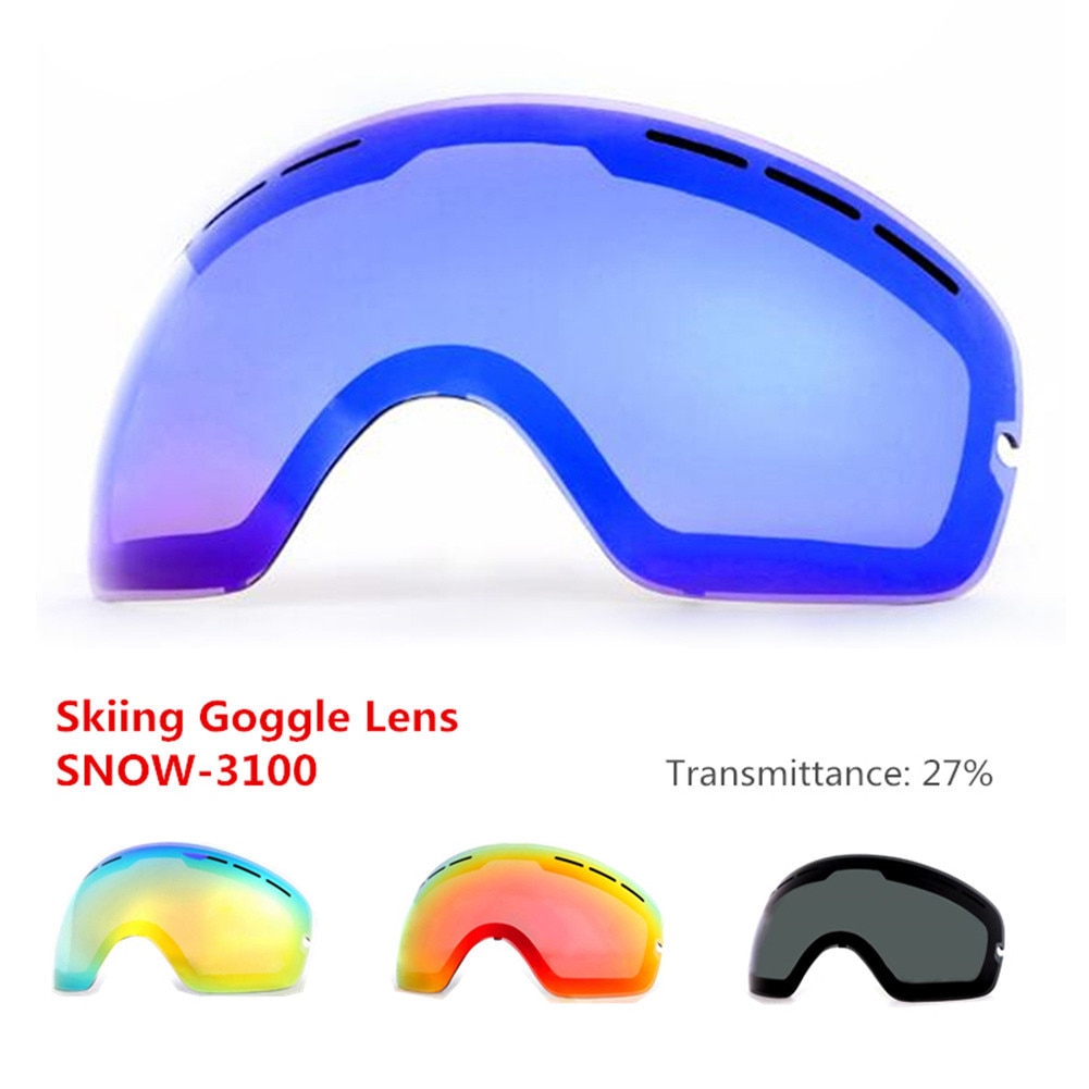Uv400 anti-dimma skidglasögon mask lins ljusare lins för svagt ljus väder molnigt  sn3100 vinter is snowboard glasögon lins