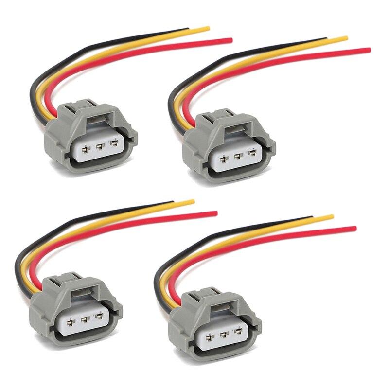 Conector de faro delantero, lámpara de luz de curva LED, señal de giro, enchufe de 3 pines para Toyota Camry Tundral Corolla: 4 pack