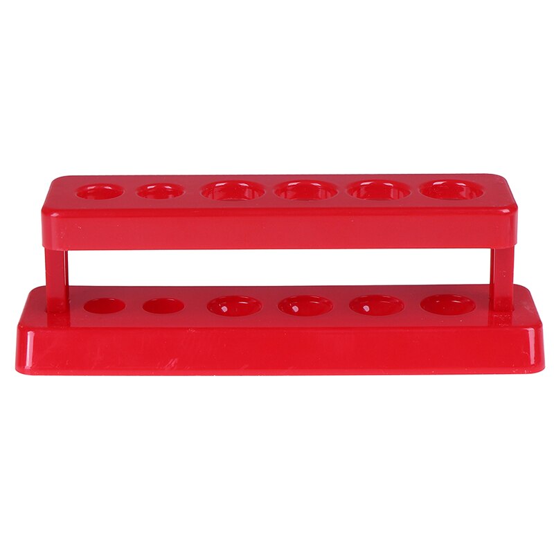 6 gaten houder standaard laboratorium reageerbuis standaard plank laboratorium schoolbenodigdheden rode plastic reageerbuis rek ondersteuning buret