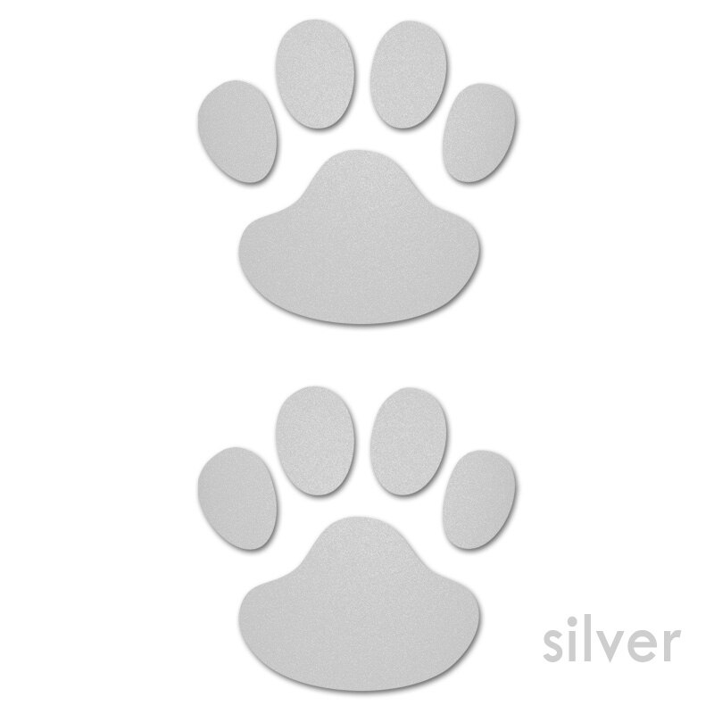 2Pcs Car sticker Cute Puppy Claws reflective decorative sticker for lada VESTA niva kalina priora granta largus vaz car styling: silver
